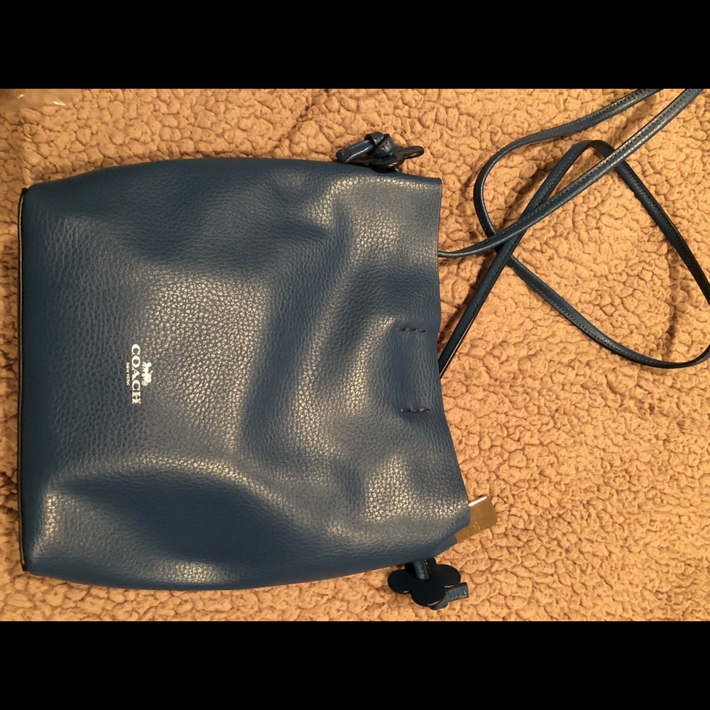 brand new blue coach purse